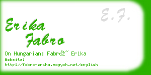 erika fabro business card